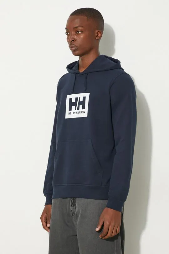 Helly Hansen cotton sweatshirt navy blue color