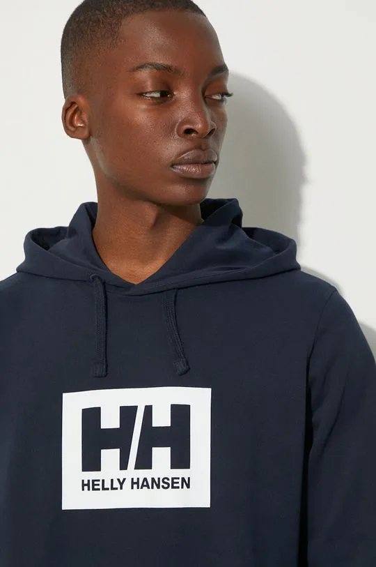 Helly Hansen cotton sweatshirt navy blue color