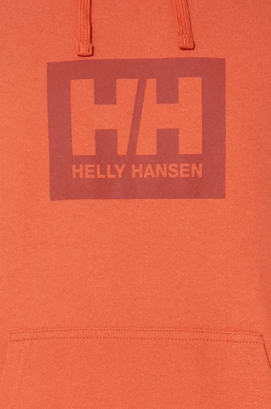 Helly Hansen cotton sweatshirt orange color