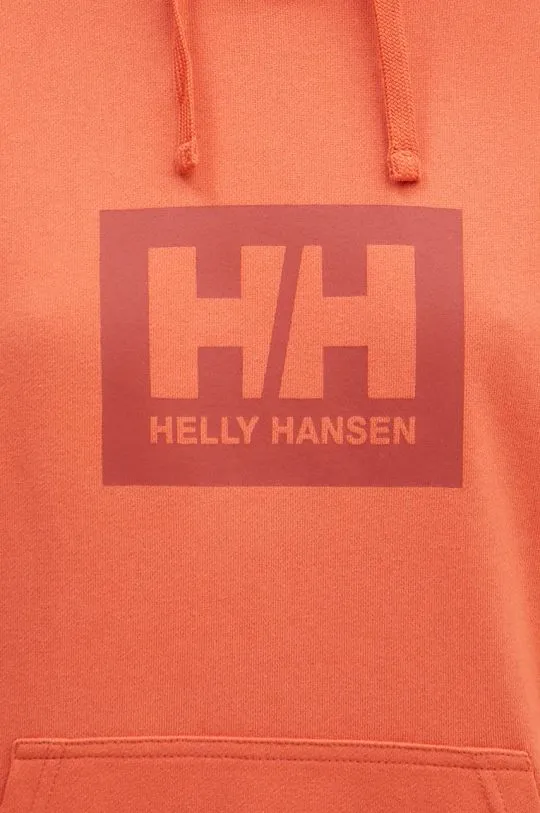 Helly Hansen cotton sweatshirt orange color