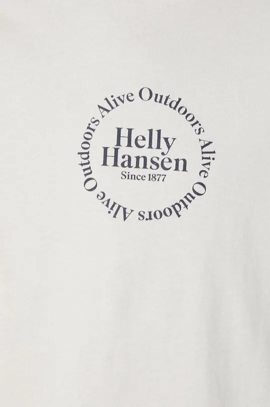 Helly Hansen cotton t-shirt beige color