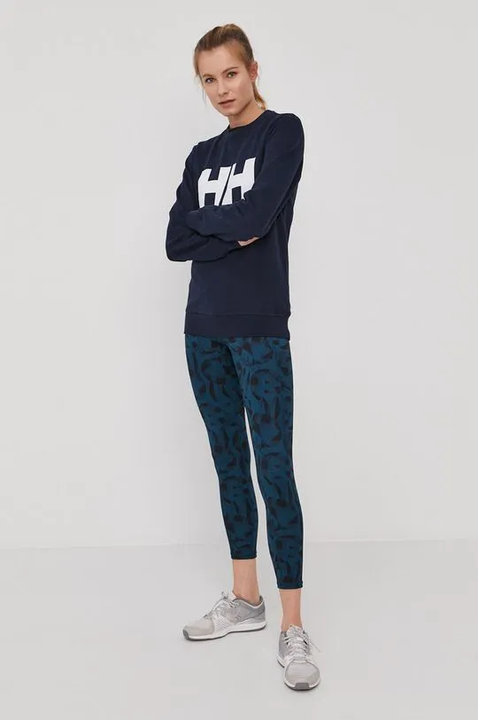 Helly Hansen sweatshirt women's navy blue color