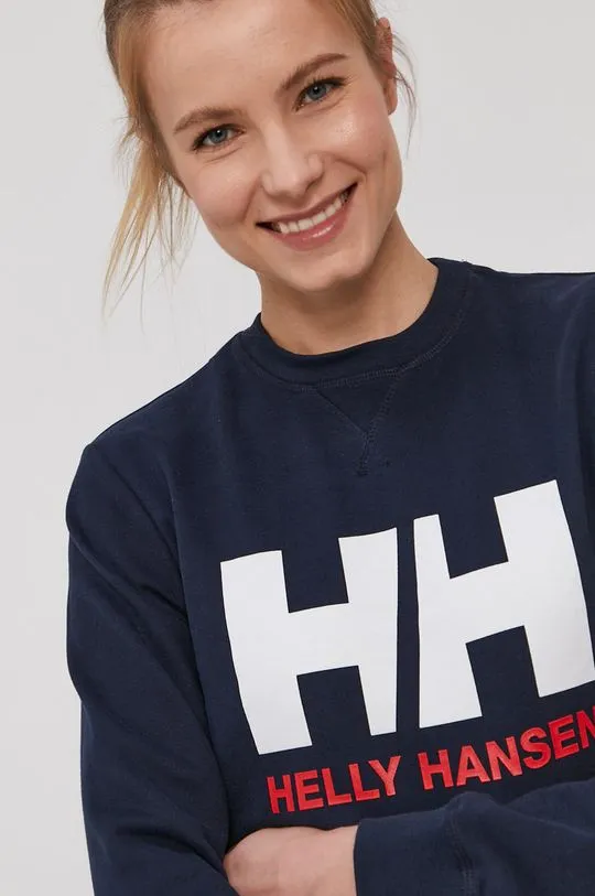 Helly Hansen sweatshirt women's navy blue color