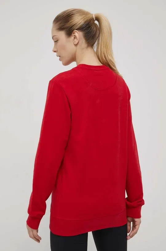 Helly Hansen sweatshirt women's red color