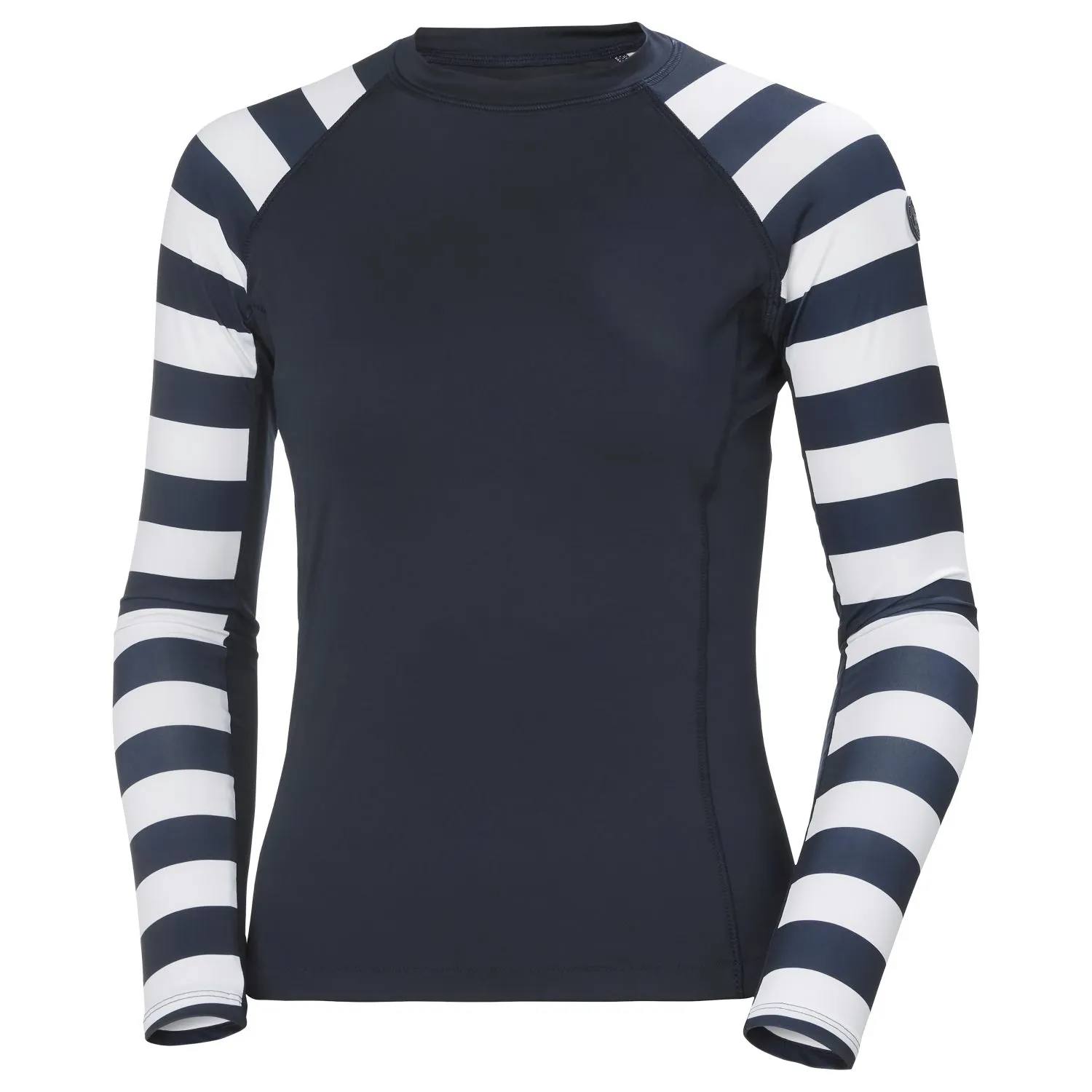 Helly Hansen Womens Waterwear Long Sleeve Navy Stripe Rash Vest