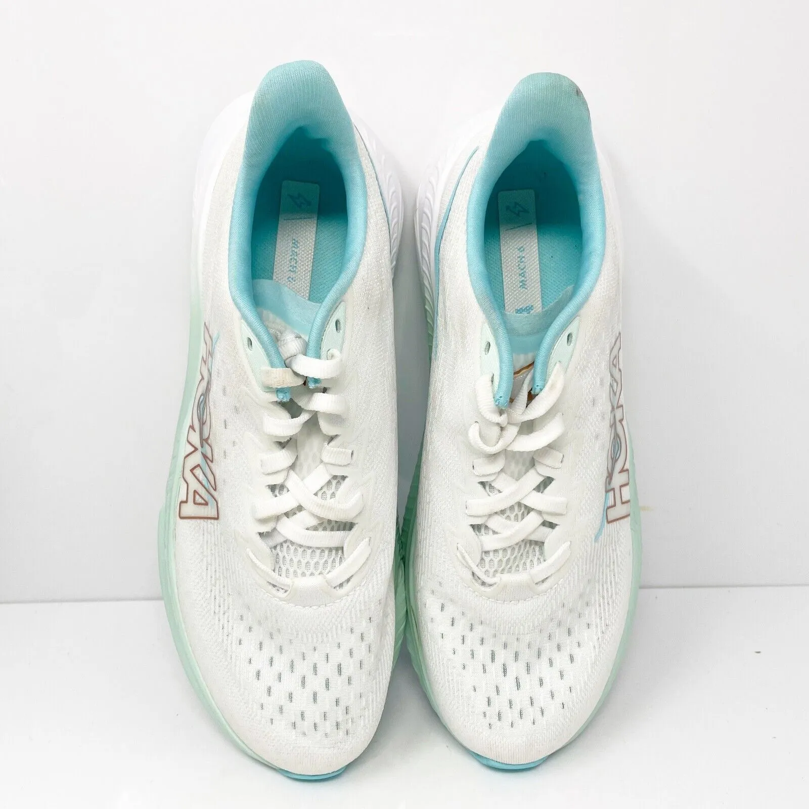 Hoka One One Womens Mach 6 1147810 FTRS White Running Shoes Sneakers Size 8 B