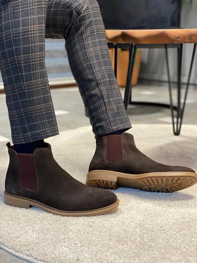 HolloMen Brown Chelsea Boots