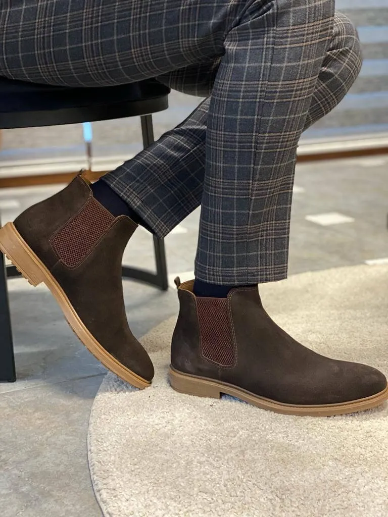 HolloMen Brown Chelsea Boots