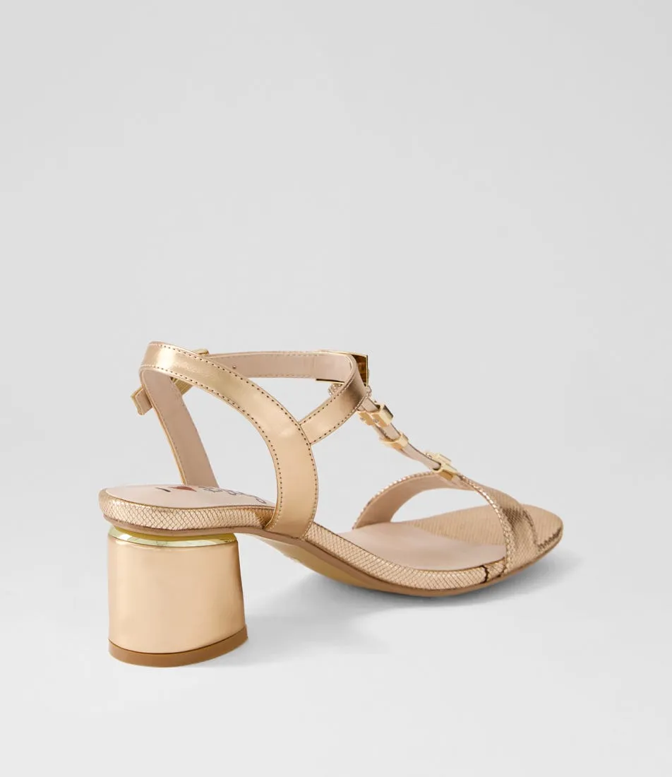 I LOVE BILLY Hammit Rose Gold Sandals