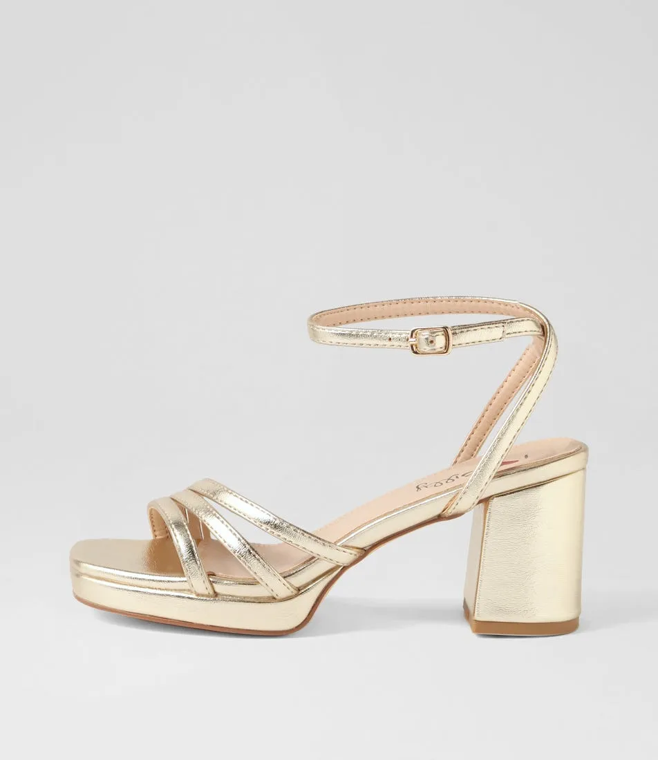 I LOVE BILLY Humber Pale Gold Sandals