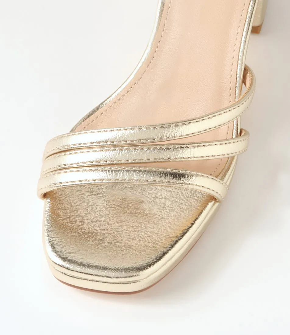 I LOVE BILLY Humber Pale Gold Sandals