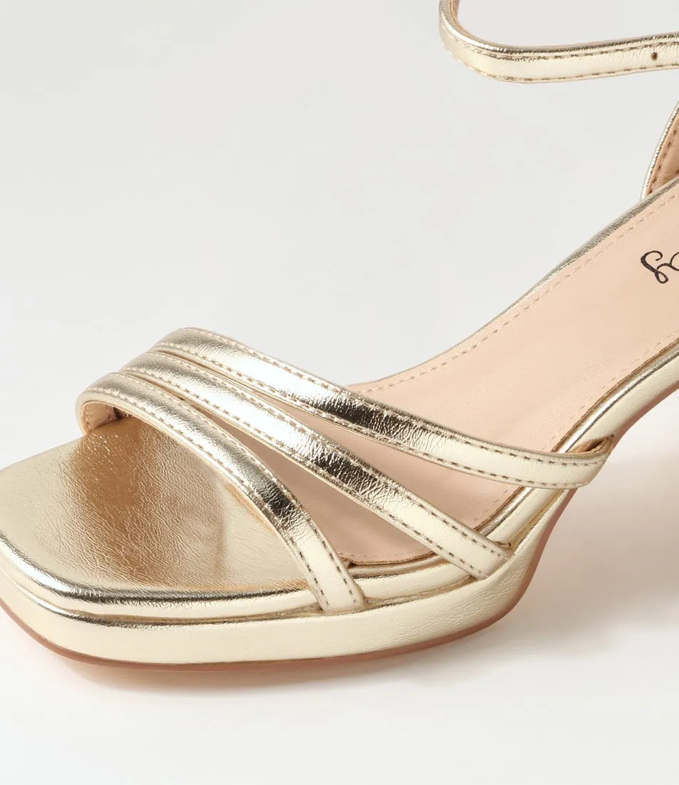 I LOVE BILLY Humber Pale Gold Sandals