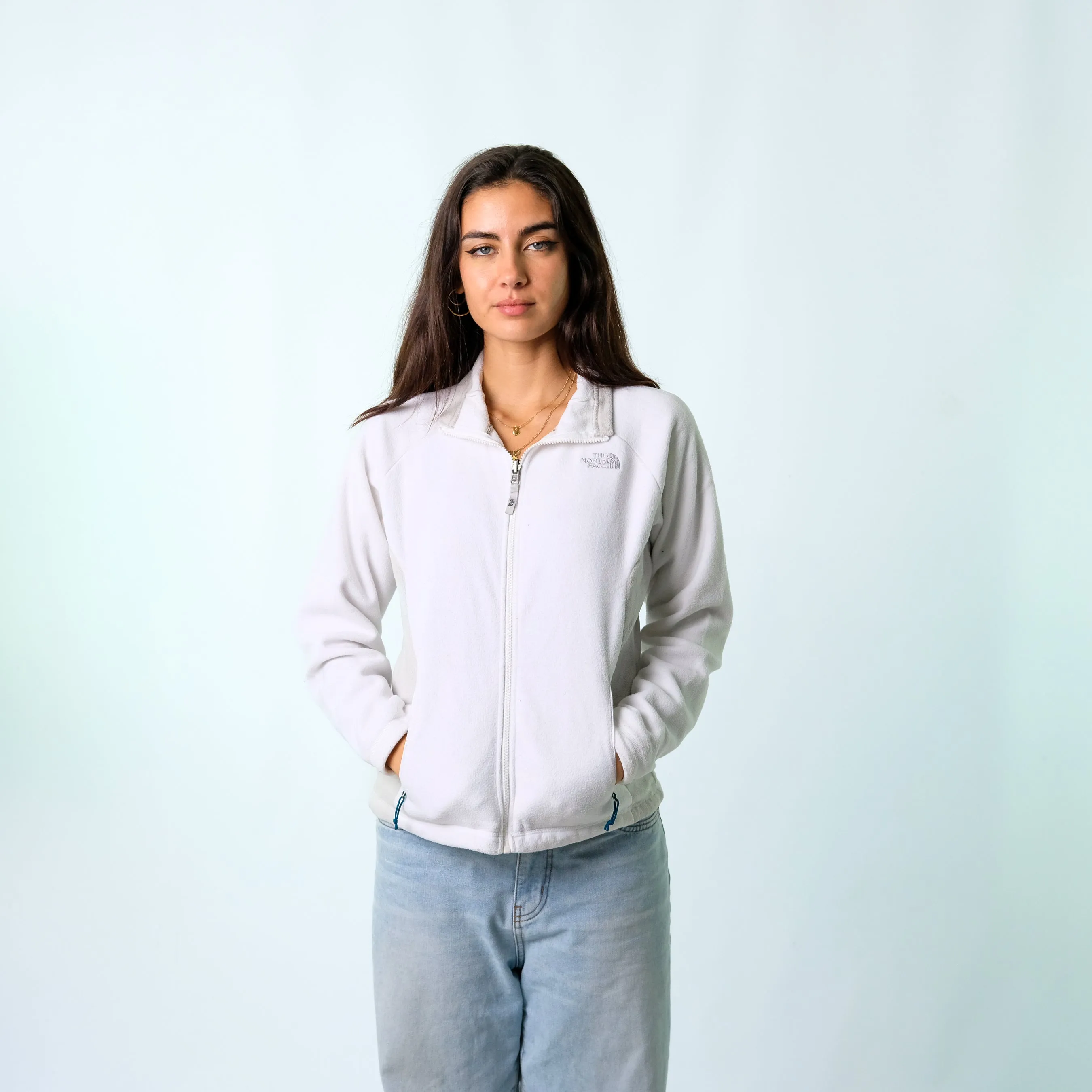 Ivory y2ks The North Face zip up  Fleece (S)