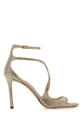 Jimmy Choo Embellished Suede Azia 95 Sandals