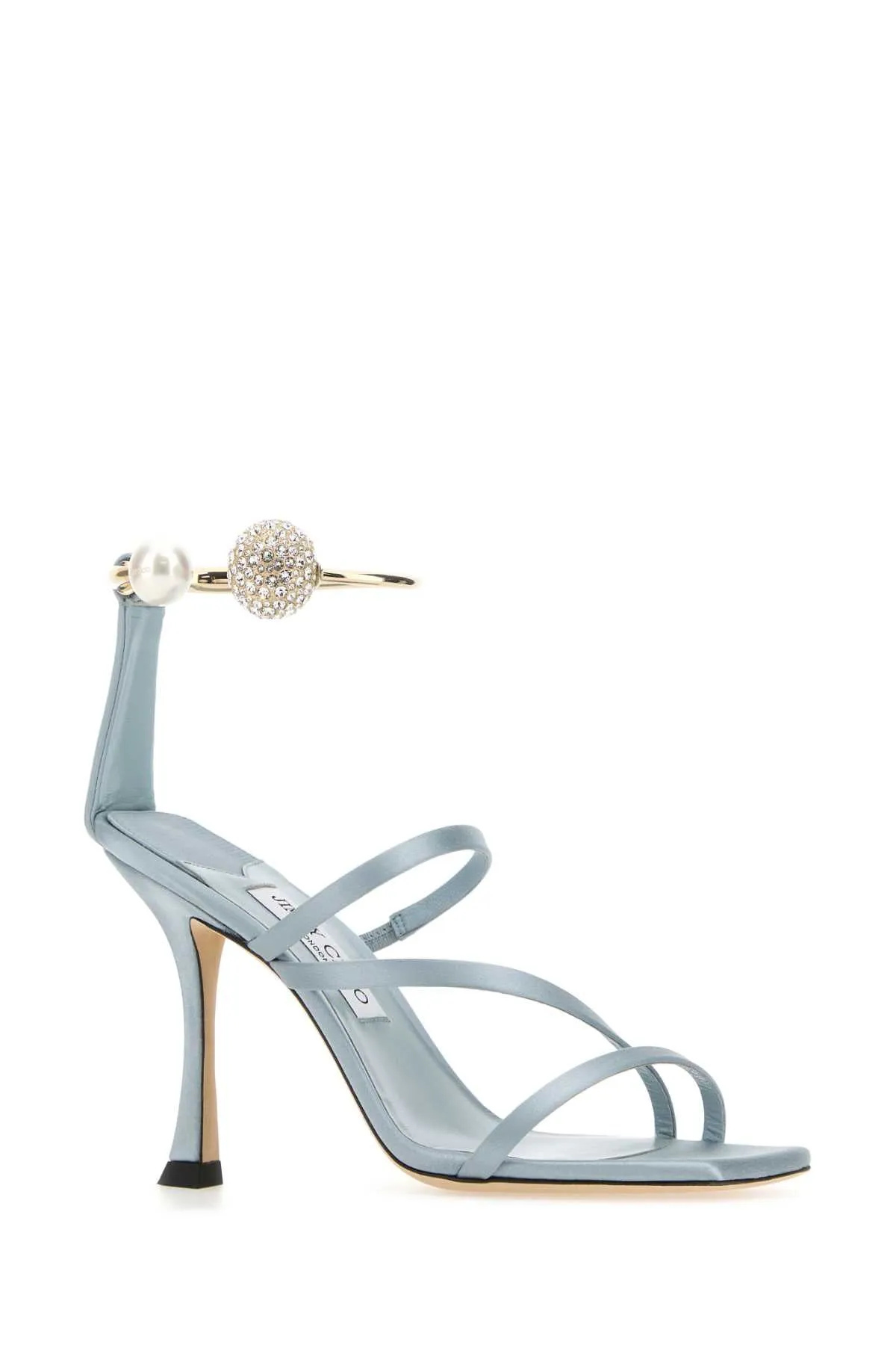 Jimmy Choo Powder Blue Satin Ottilia Sandals