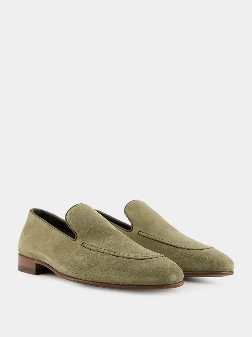 Khaki Truro Suede Loafers