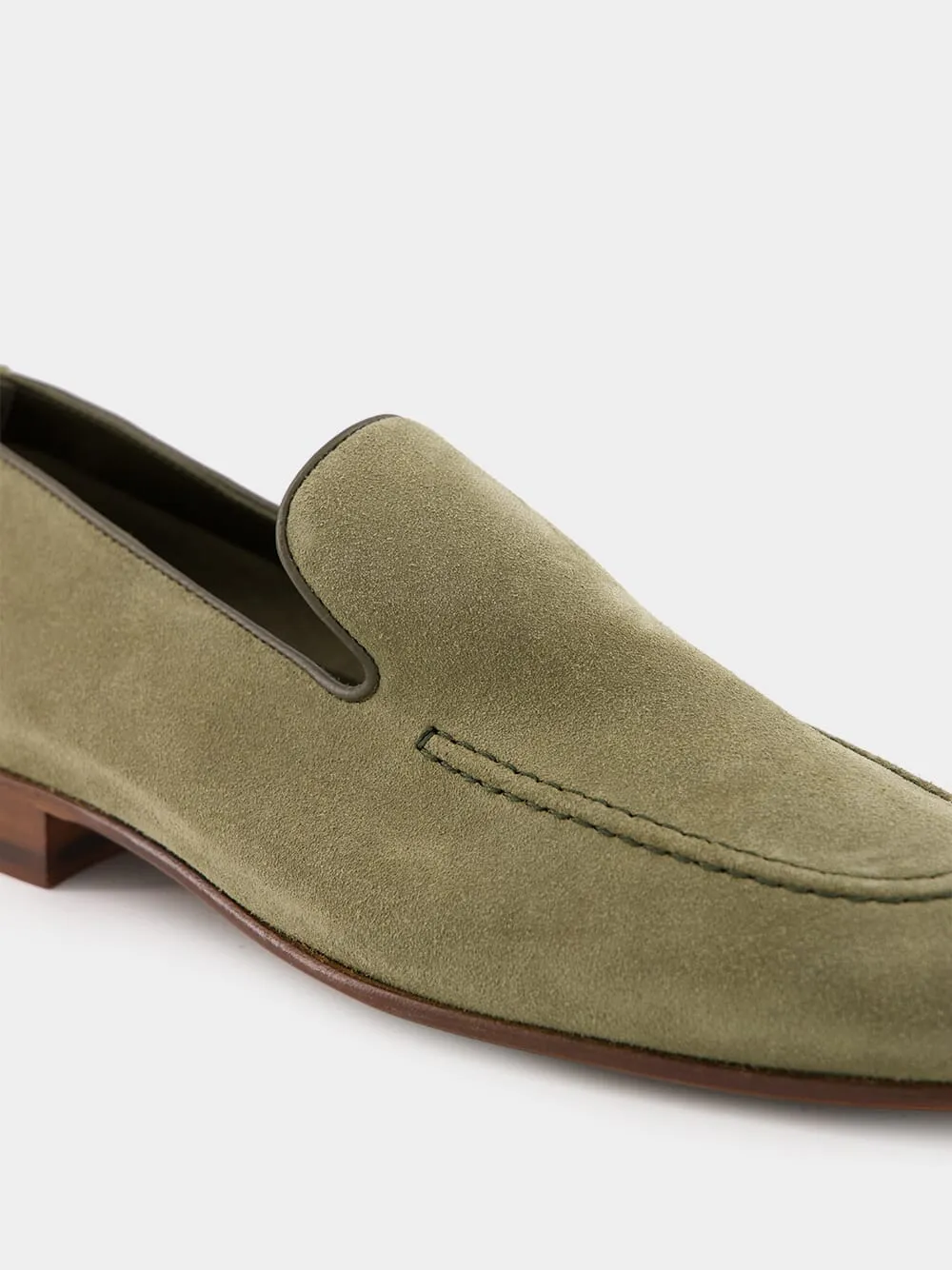 Khaki Truro Suede Loafers