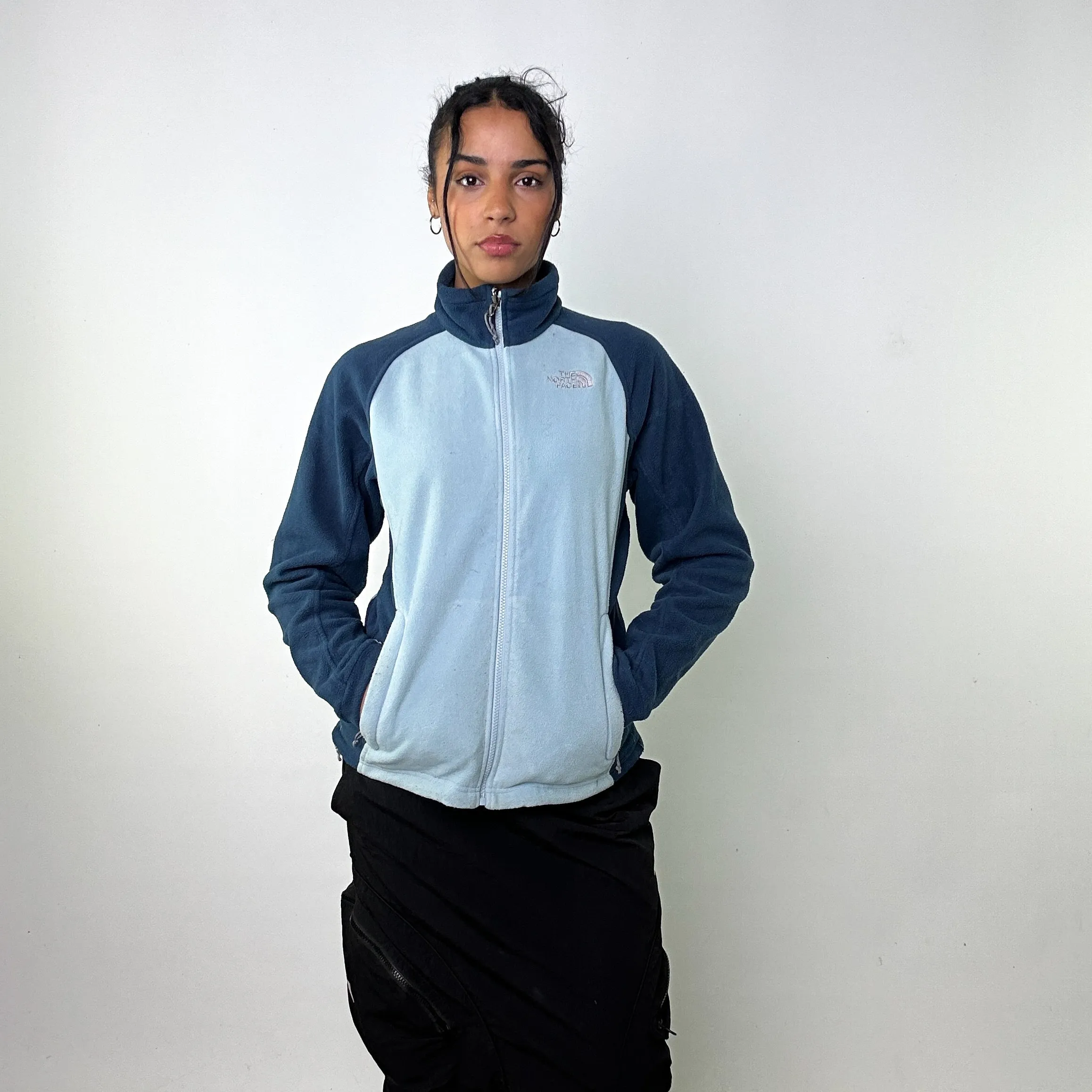 Light Blue 90s The North Face Full Zip Feece (M)