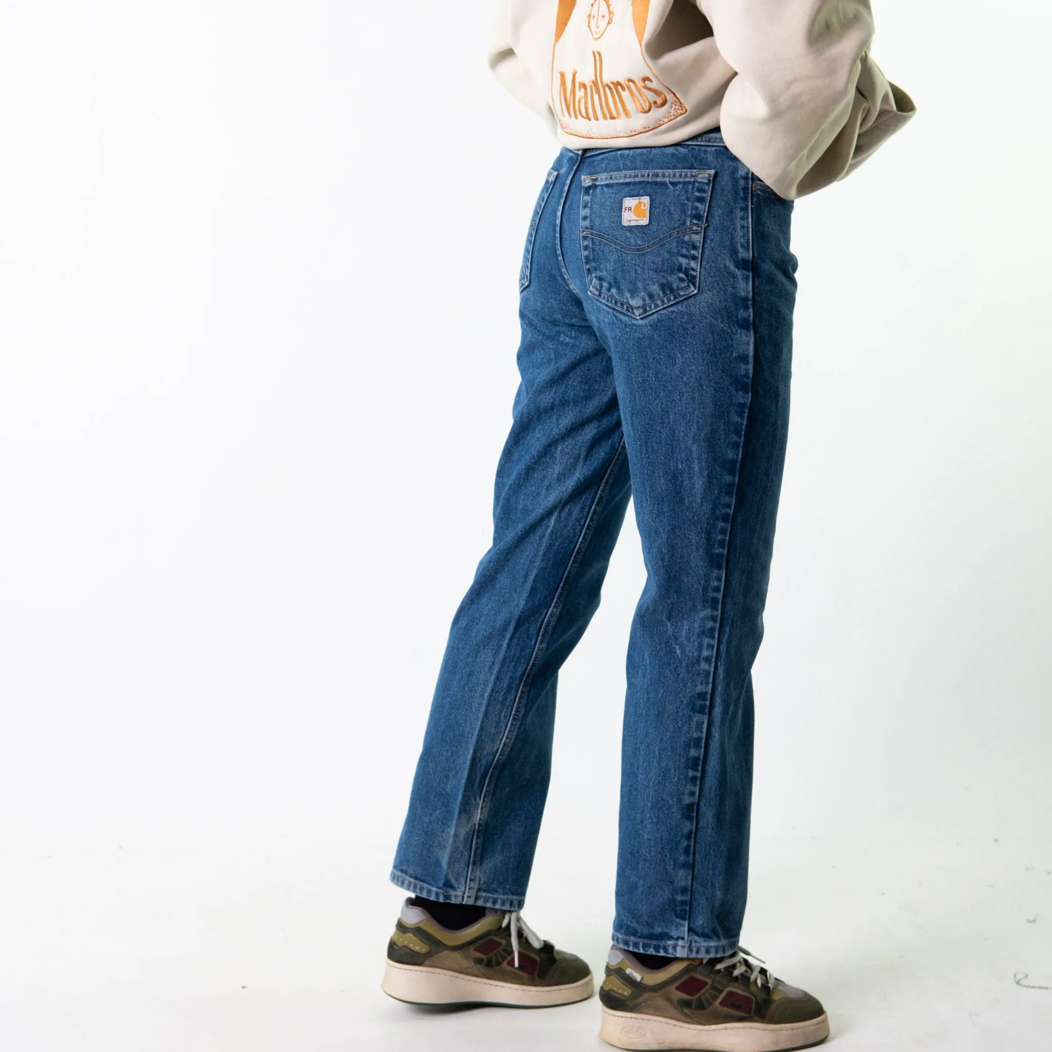 Light Blue Denim 90s Carhartt  Cargo Skater Trousers Pants Jeans (30x30)