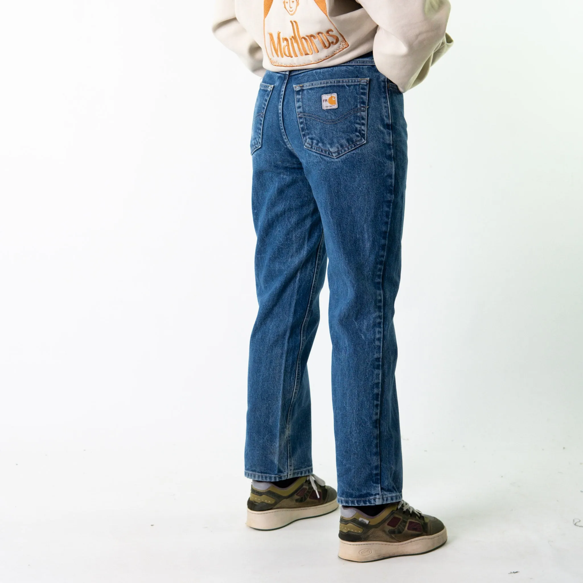 Light Blue Denim 90s Carhartt  Cargo Skater Trousers Pants Jeans (30x30)