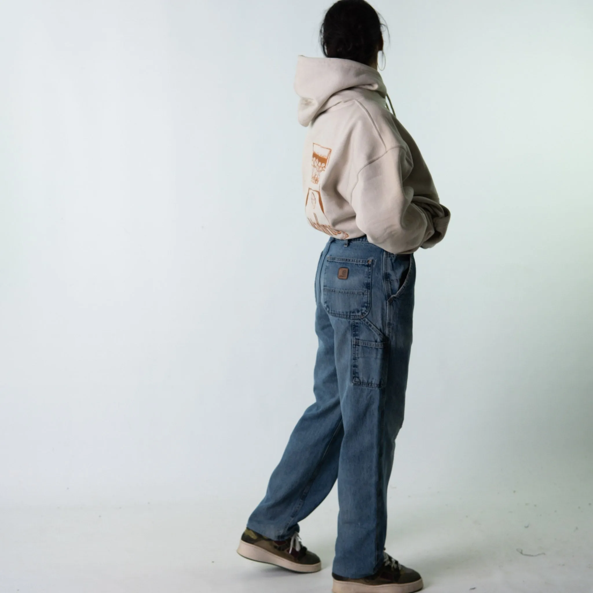 Light Blue Denim 90s Carhartt  Cargo Skater Trousers Pants Jeans (30x31)