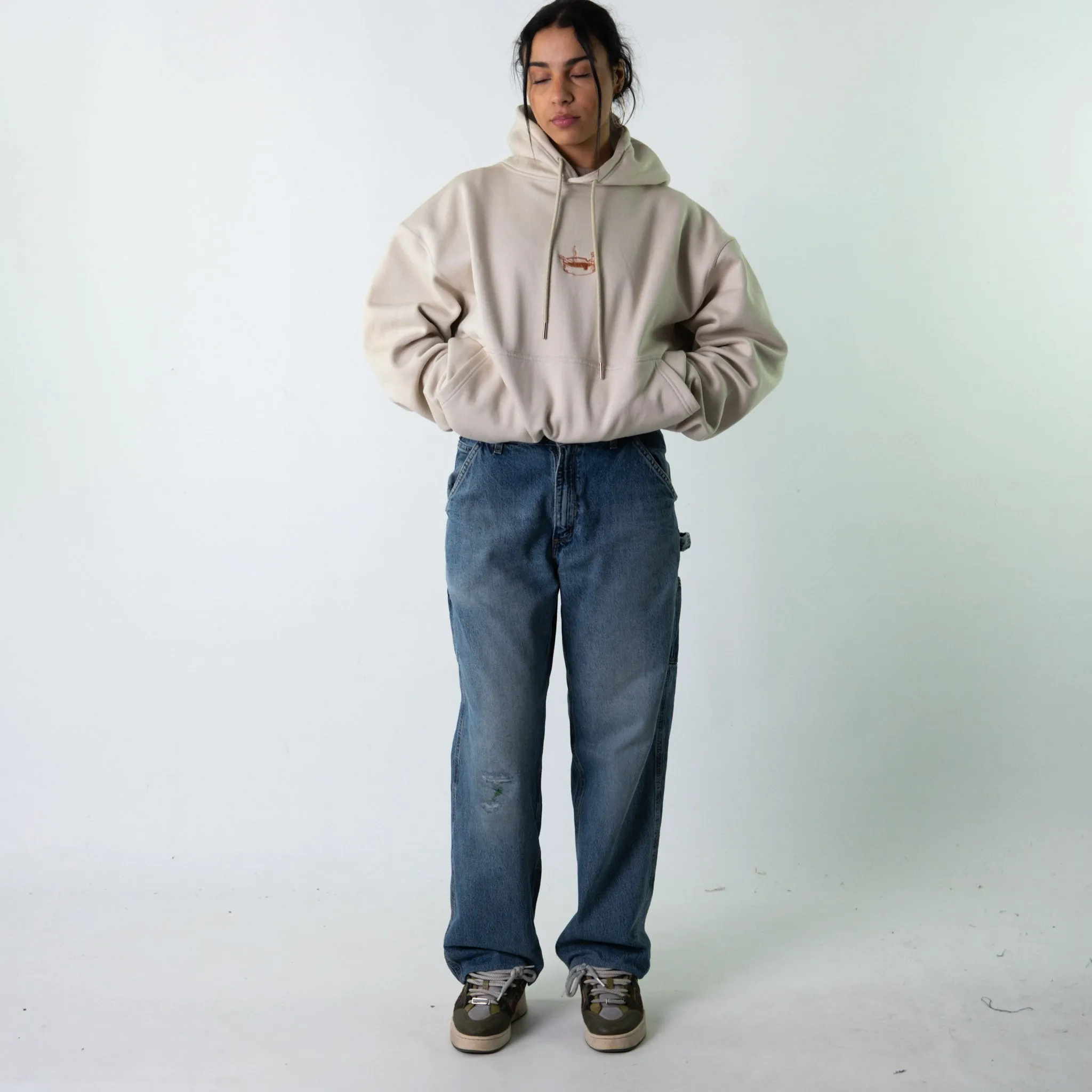 Light Blue Denim 90s Carhartt  Cargo Skater Trousers Pants Jeans (30x31)