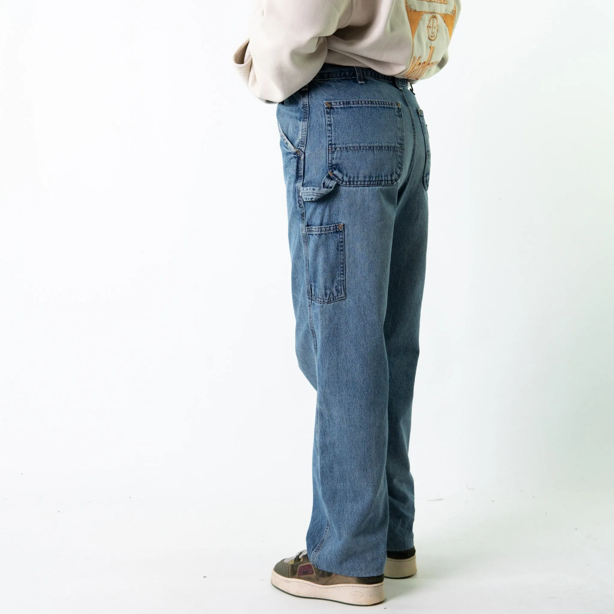 Light Blue Denim 90s Carhartt  Cargo Skater Trousers Pants Jeans (30x31)