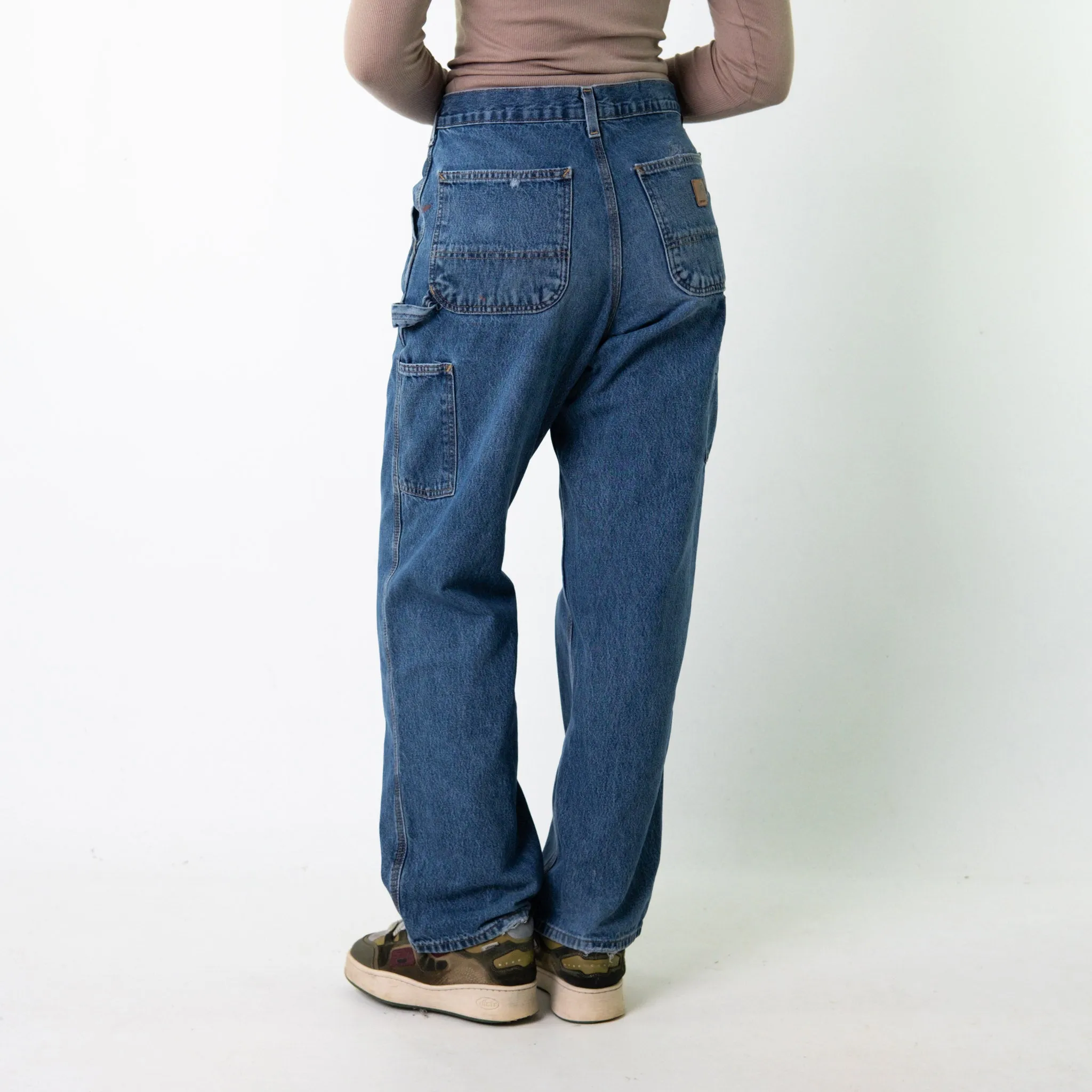 Light Blue Denim 90s Carhartt  Cargo Skater Trousers Pants Jeans (30x32)