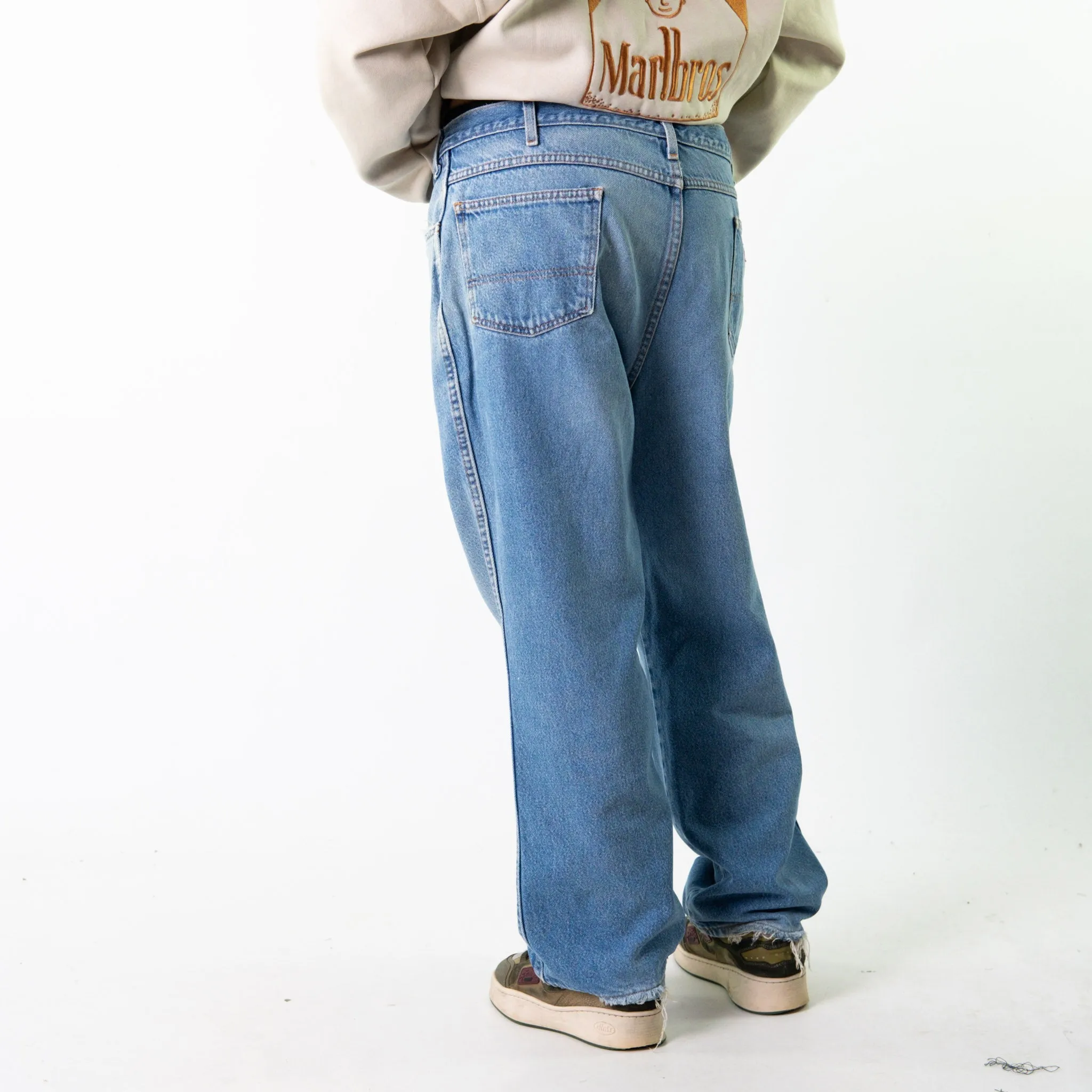 Light Blue Denim 90s Dickies  Cargo Skater Trousers Pants Jeans (38x30)