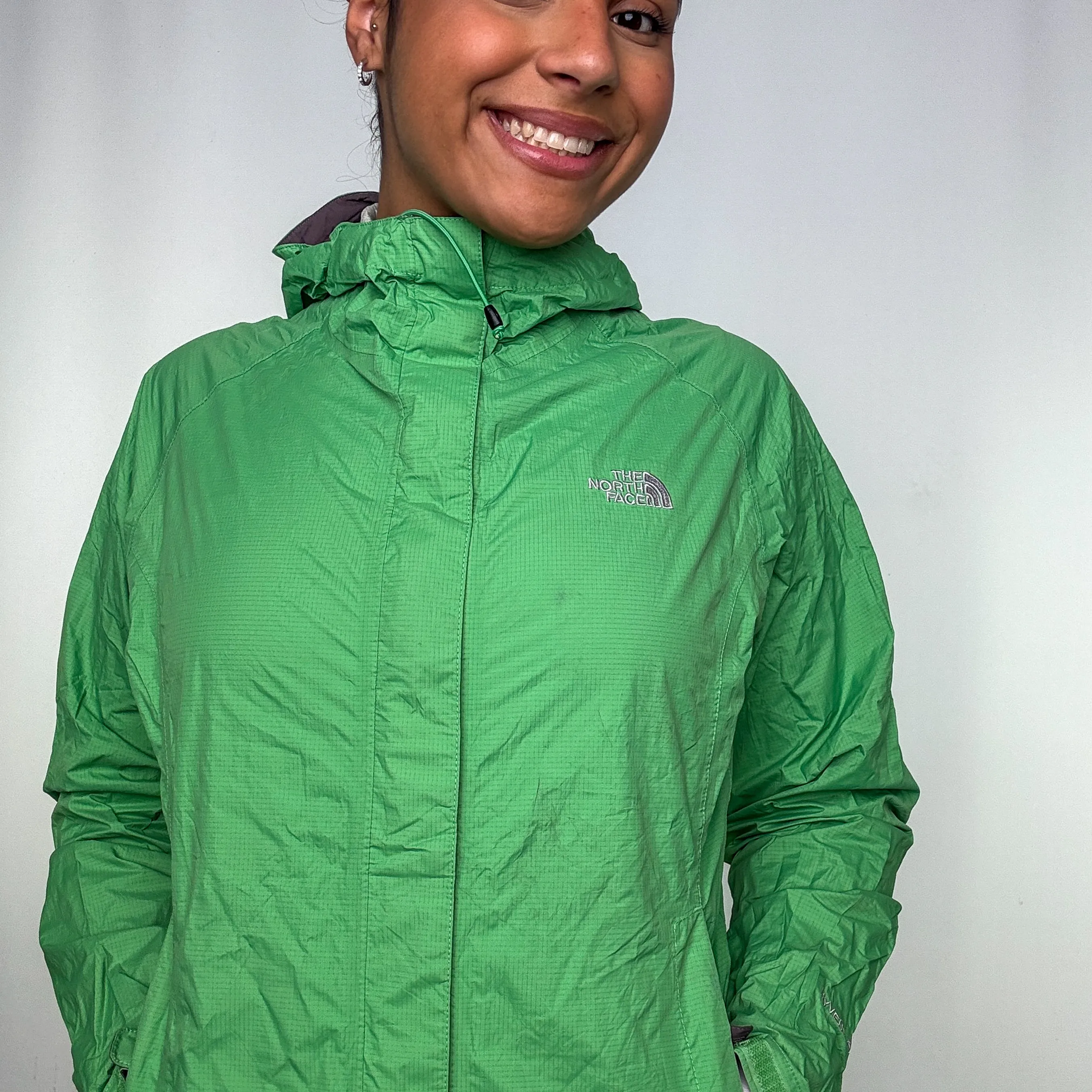 Light Green y2ks The North Face Rain Jacket (M)