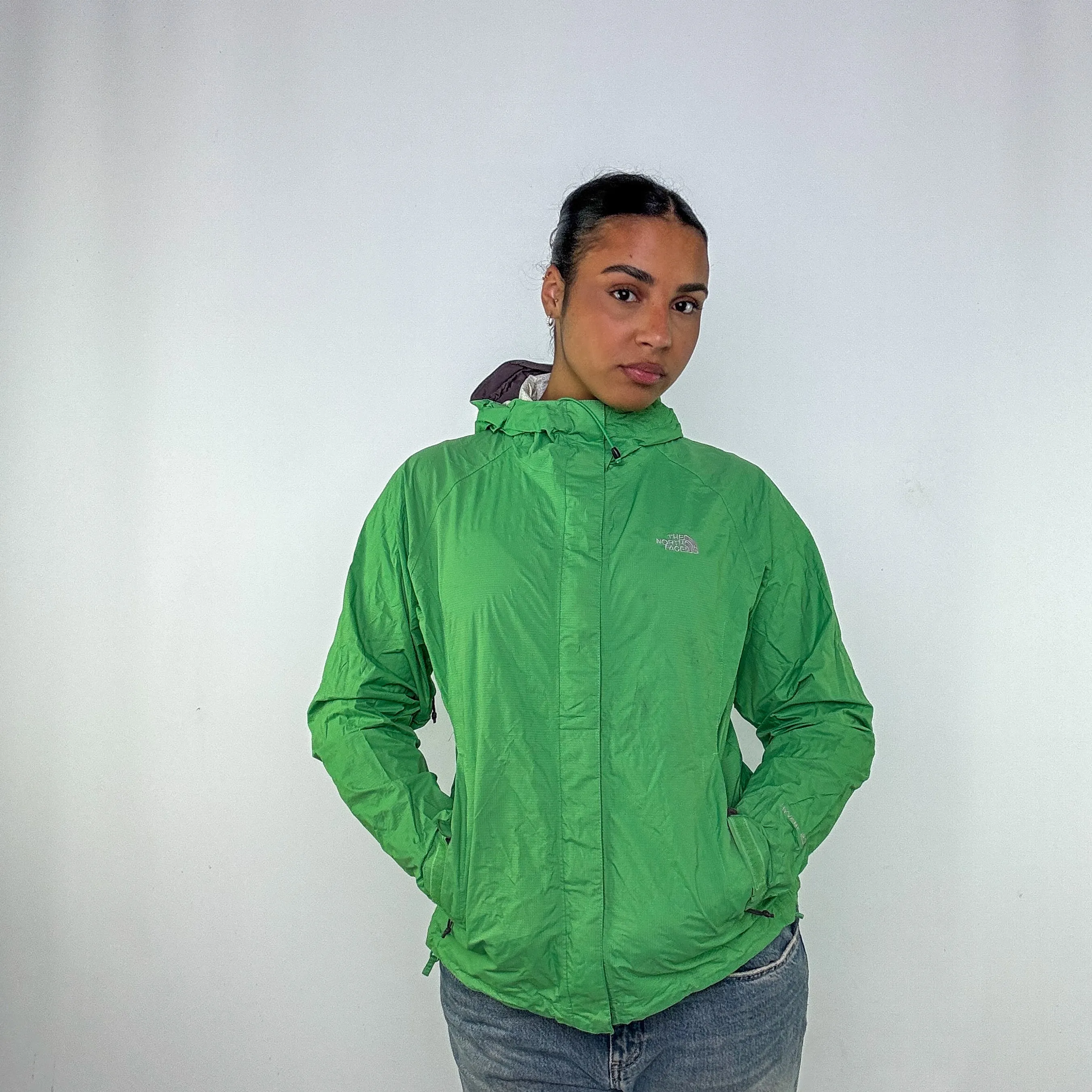 Light Green y2ks The North Face Rain Jacket (M)