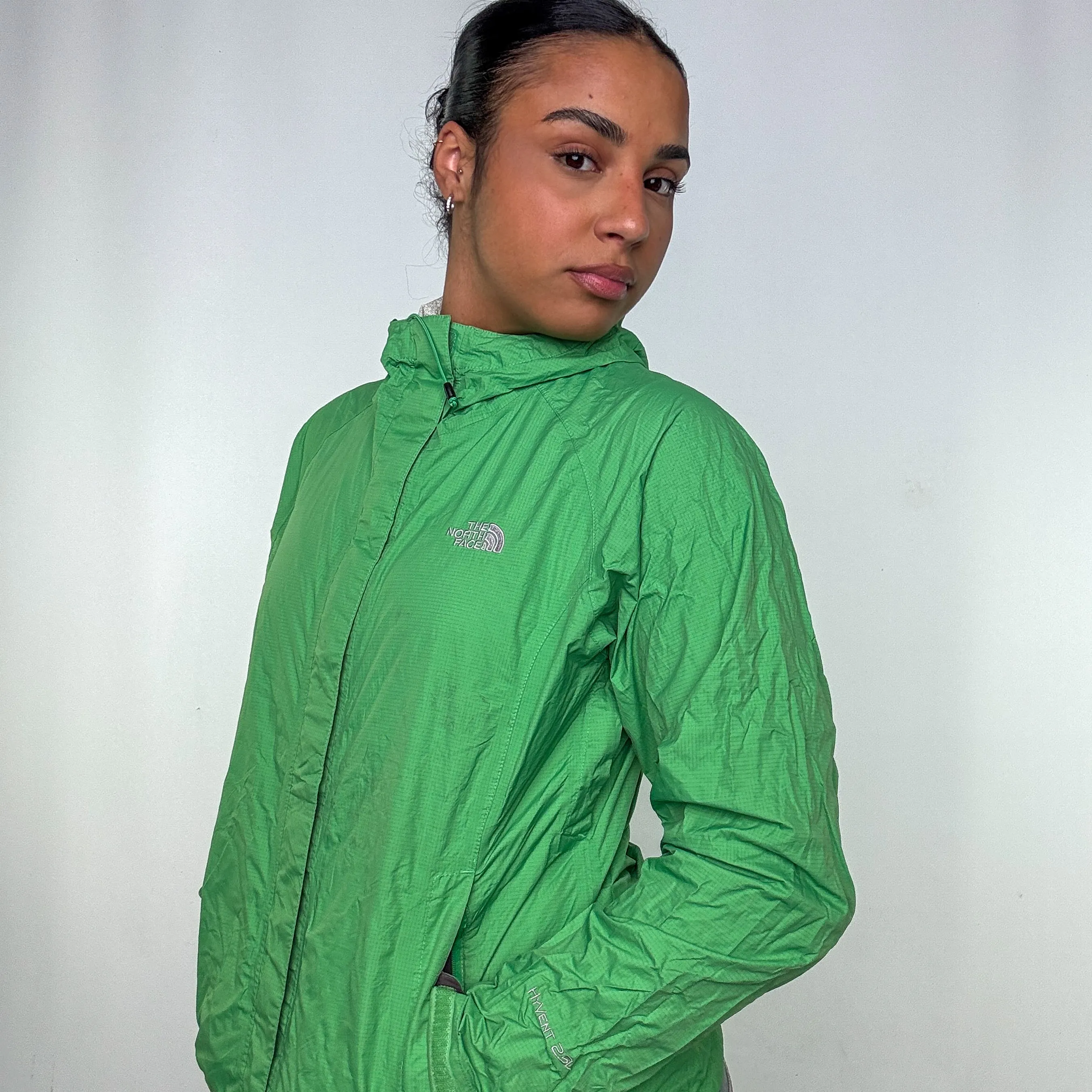 Light Green y2ks The North Face Rain Jacket (M)