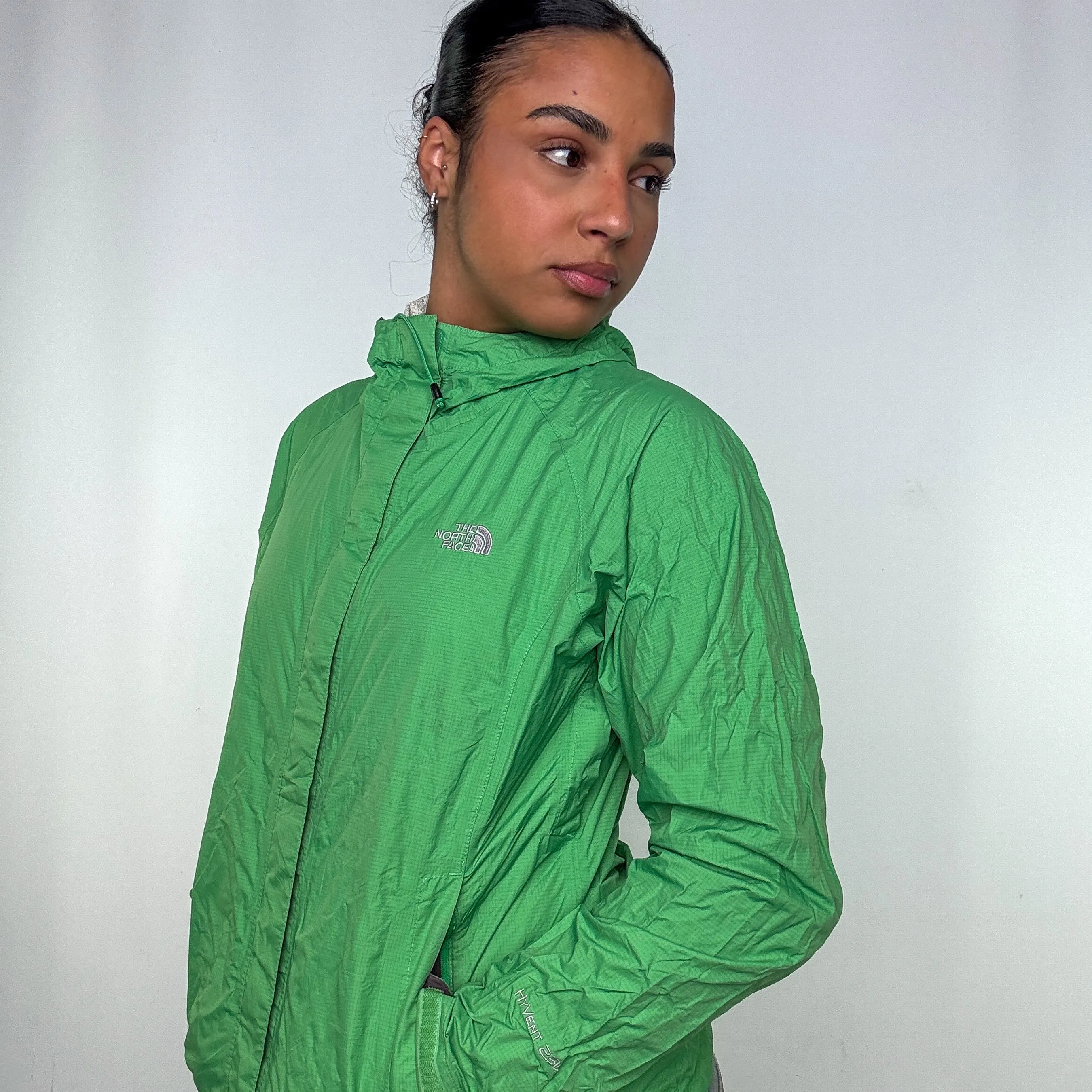 Light Green y2ks The North Face Rain Jacket (M)