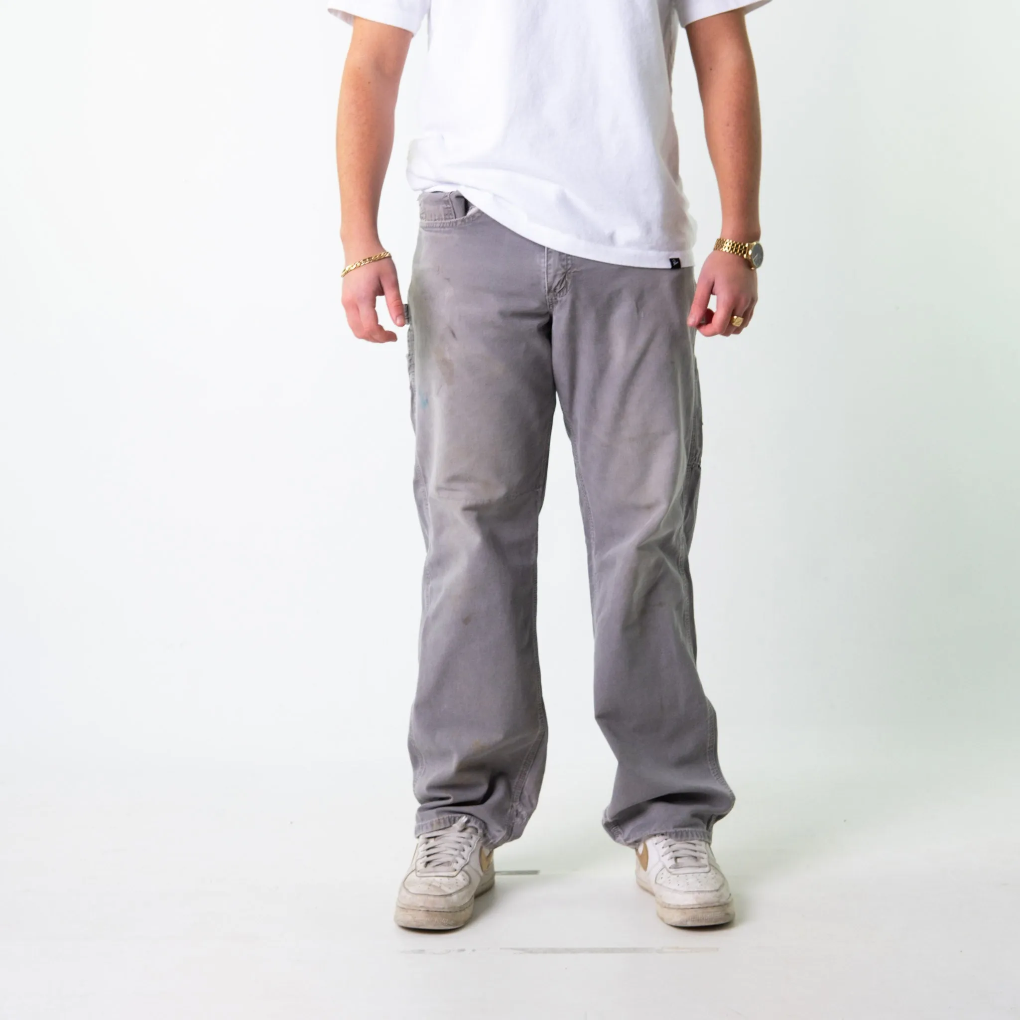 Light Grey 90s Carhartt  Cargo Skater Trousers Pants Jeans (32x34)