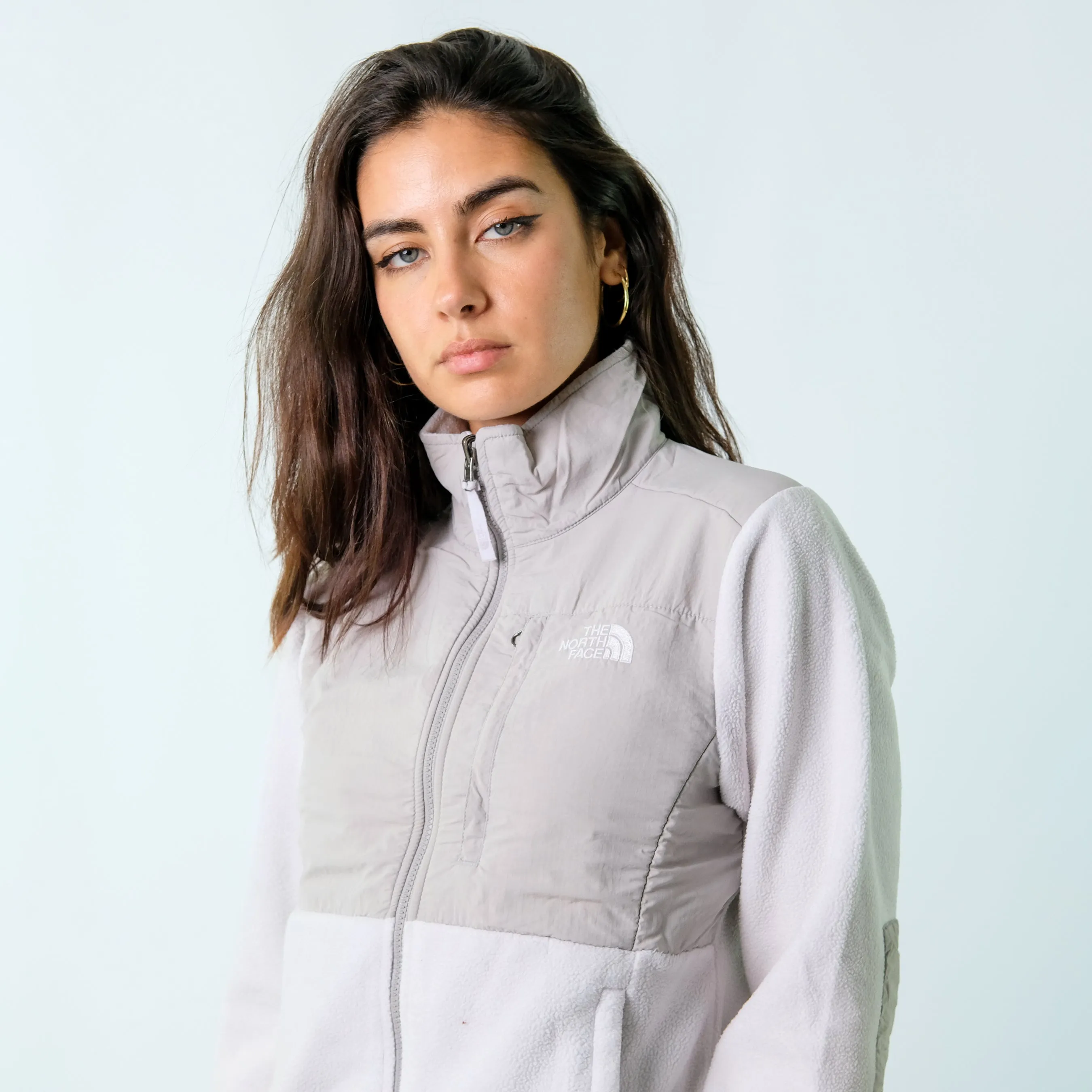 Light Grey y2ks The North Face zip up  Fleece (S)