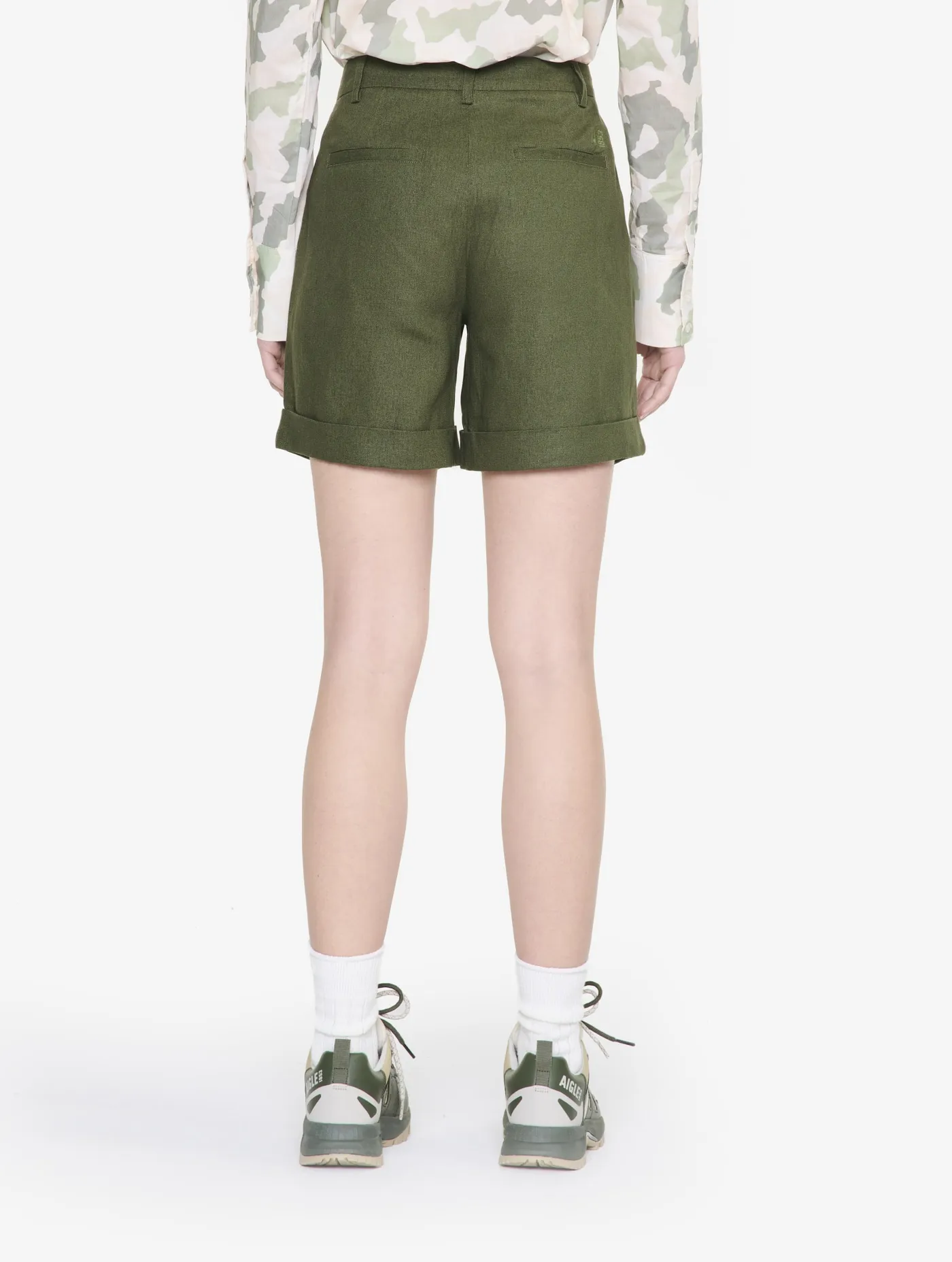 Linen blend shorts