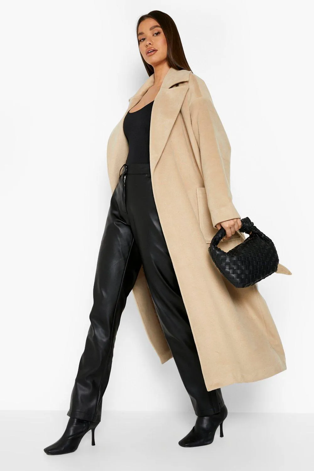 Longline Wool Look Coat