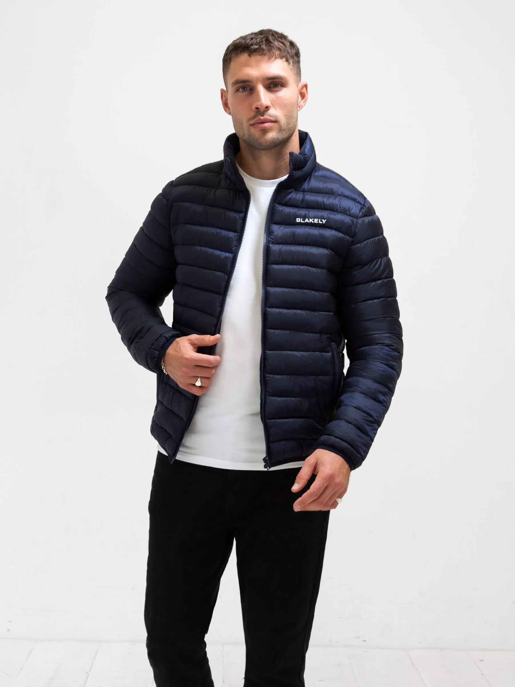 Lucas Lightweight Puffer Jacket - Navy