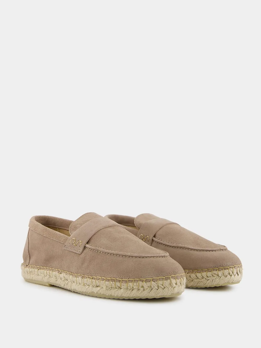 Marcelo Beige Suede Espadrille Loafers