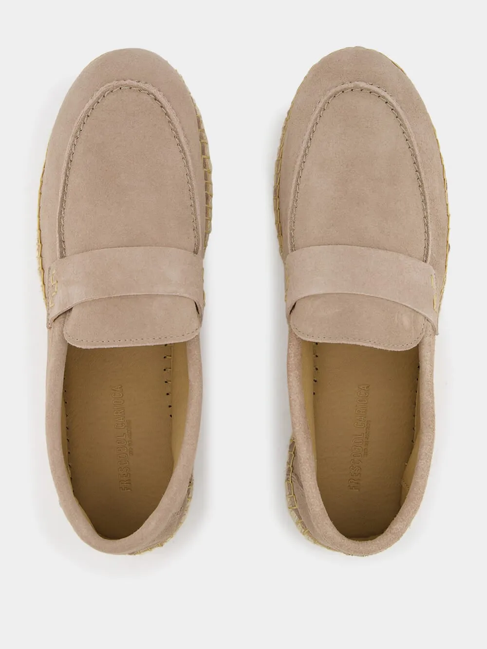 Marcelo Beige Suede Espadrille Loafers