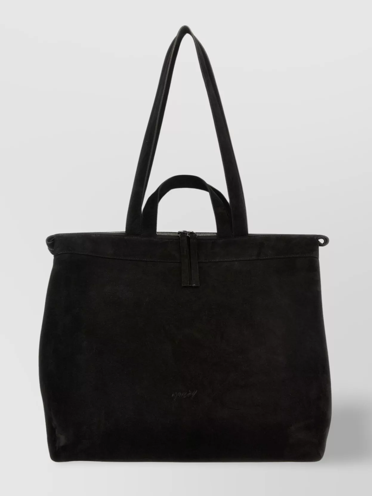 Marsell   Suede finish tote bag with shoulder strap