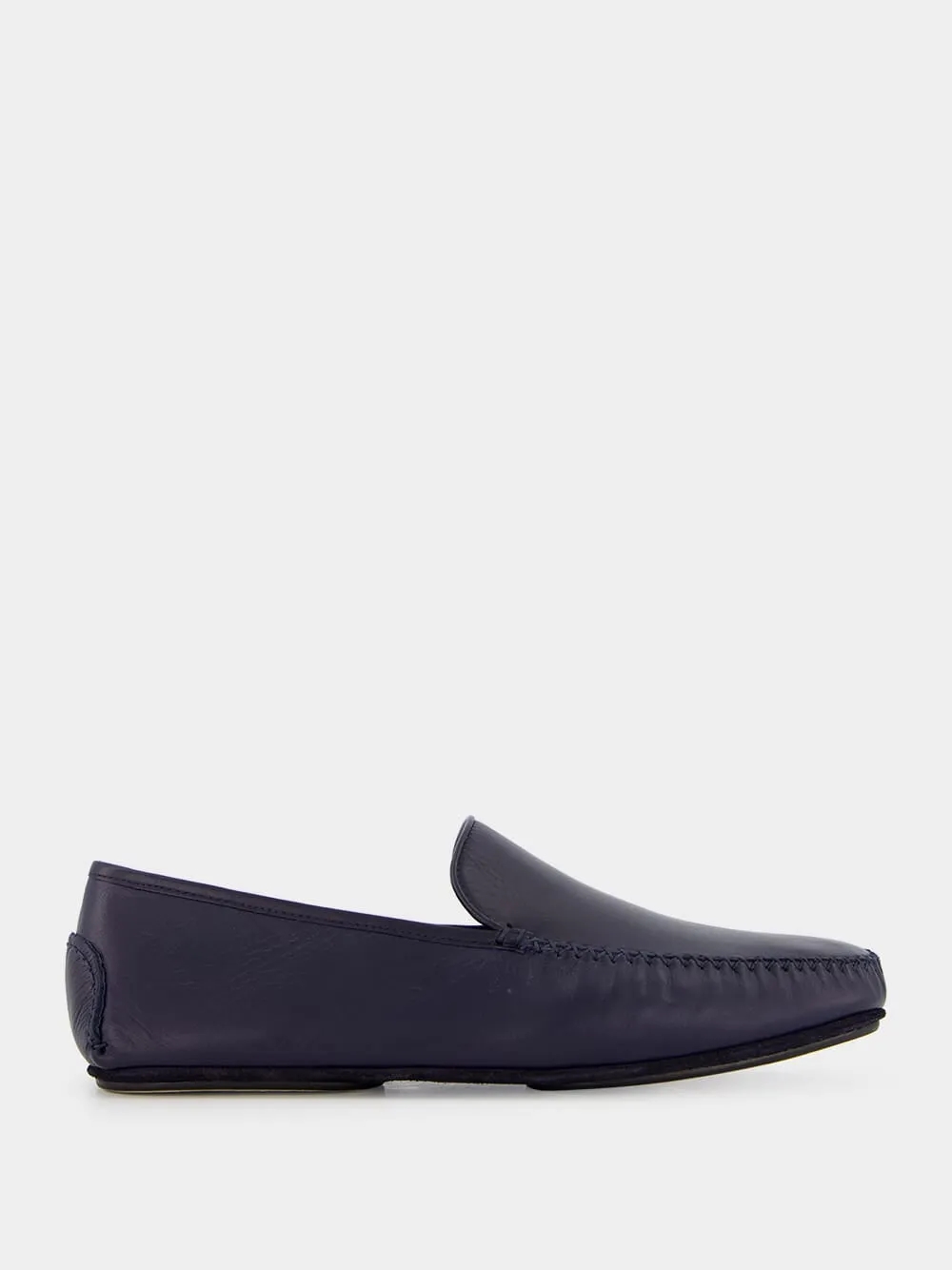 Mayfair Navy Leather Loafers