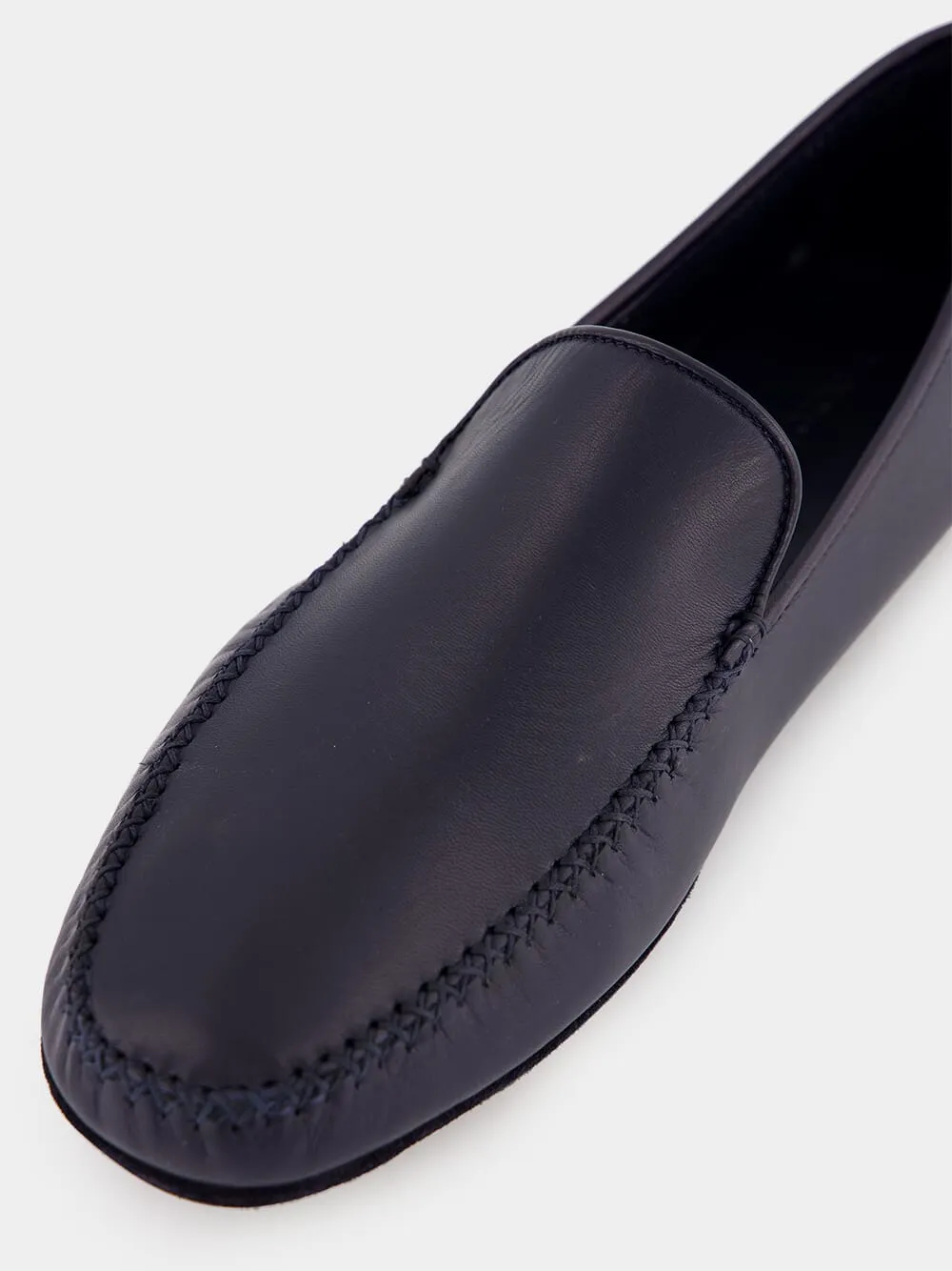 Mayfair Navy Leather Loafers