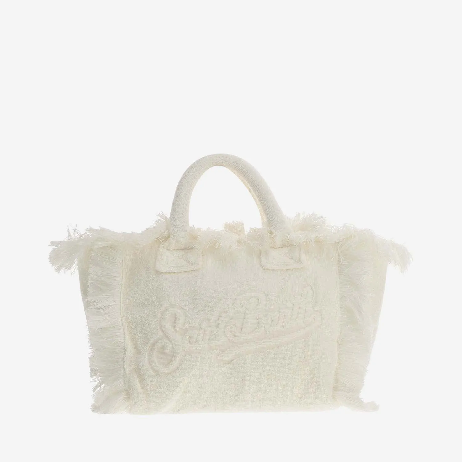 Mc2 Saint Barth    Mc2 Saint Barth Colette Terry Cloth Tote Bag With Embroidery