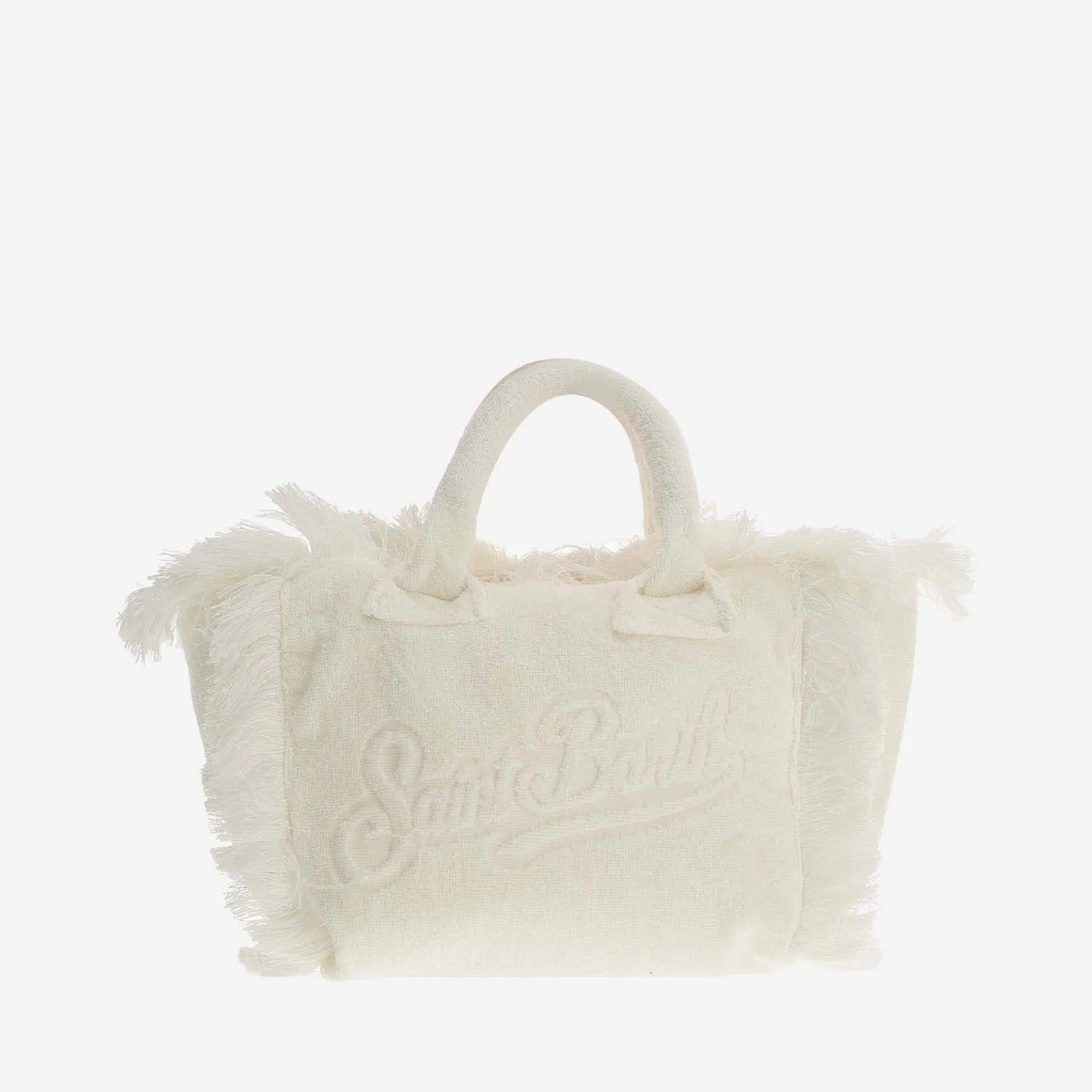 Mc2 Saint Barth    Mc2 Saint Barth Colette Terry Cloth Tote Bag With Embroidery