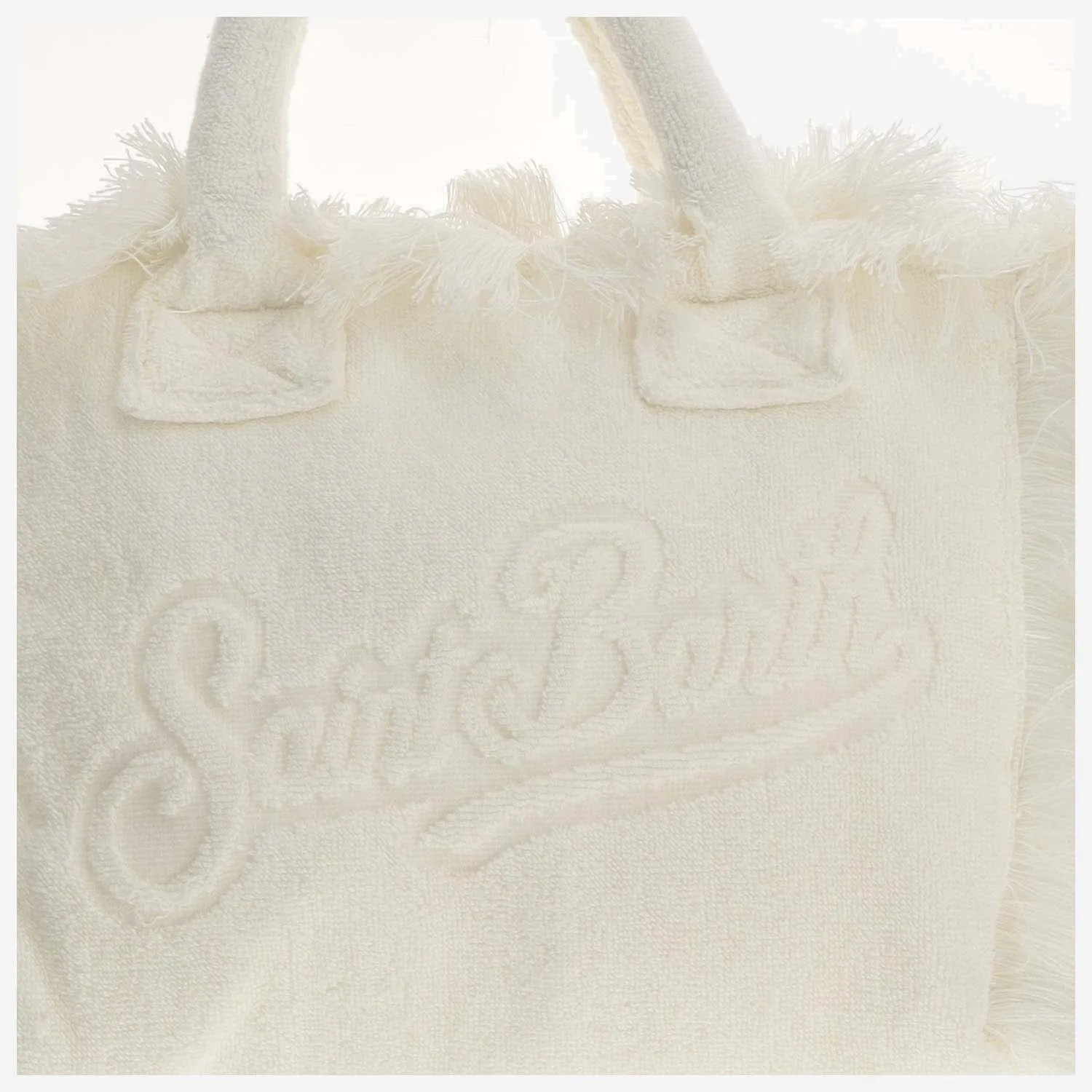 Mc2 Saint Barth    Mc2 Saint Barth Colette Terry Cloth Tote Bag With Embroidery