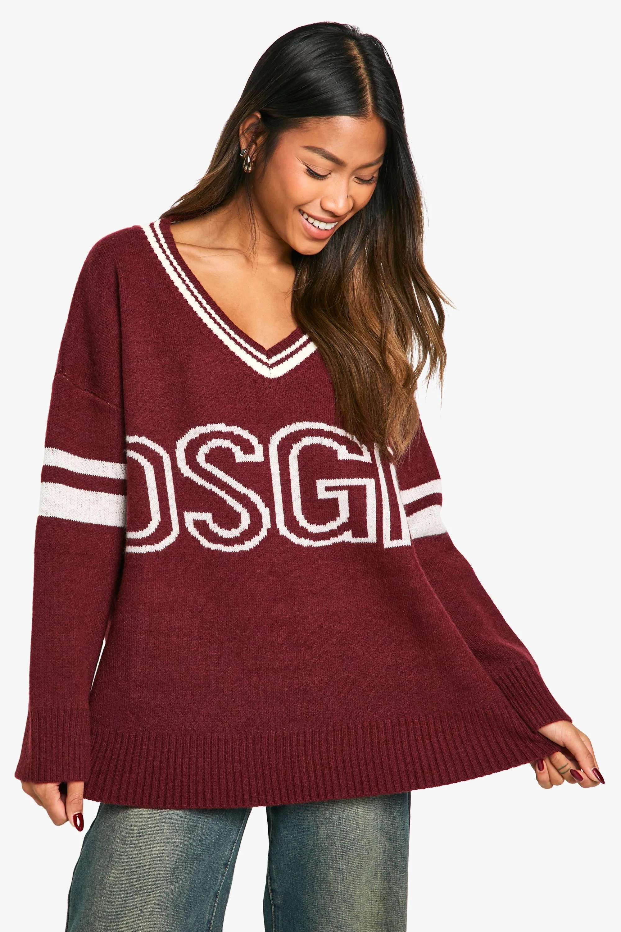 Medium Weight Knitted Dsgn Studio V Neck Sweater