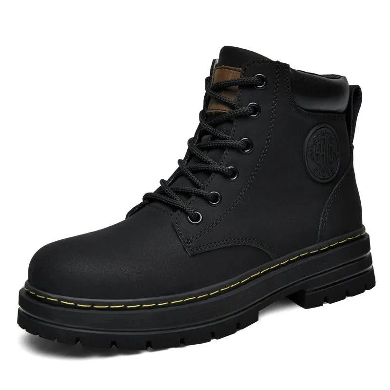 Men's Boots - Genuine Leather Ankle Boots