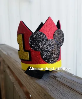 Mickey Mouse red birthday crown