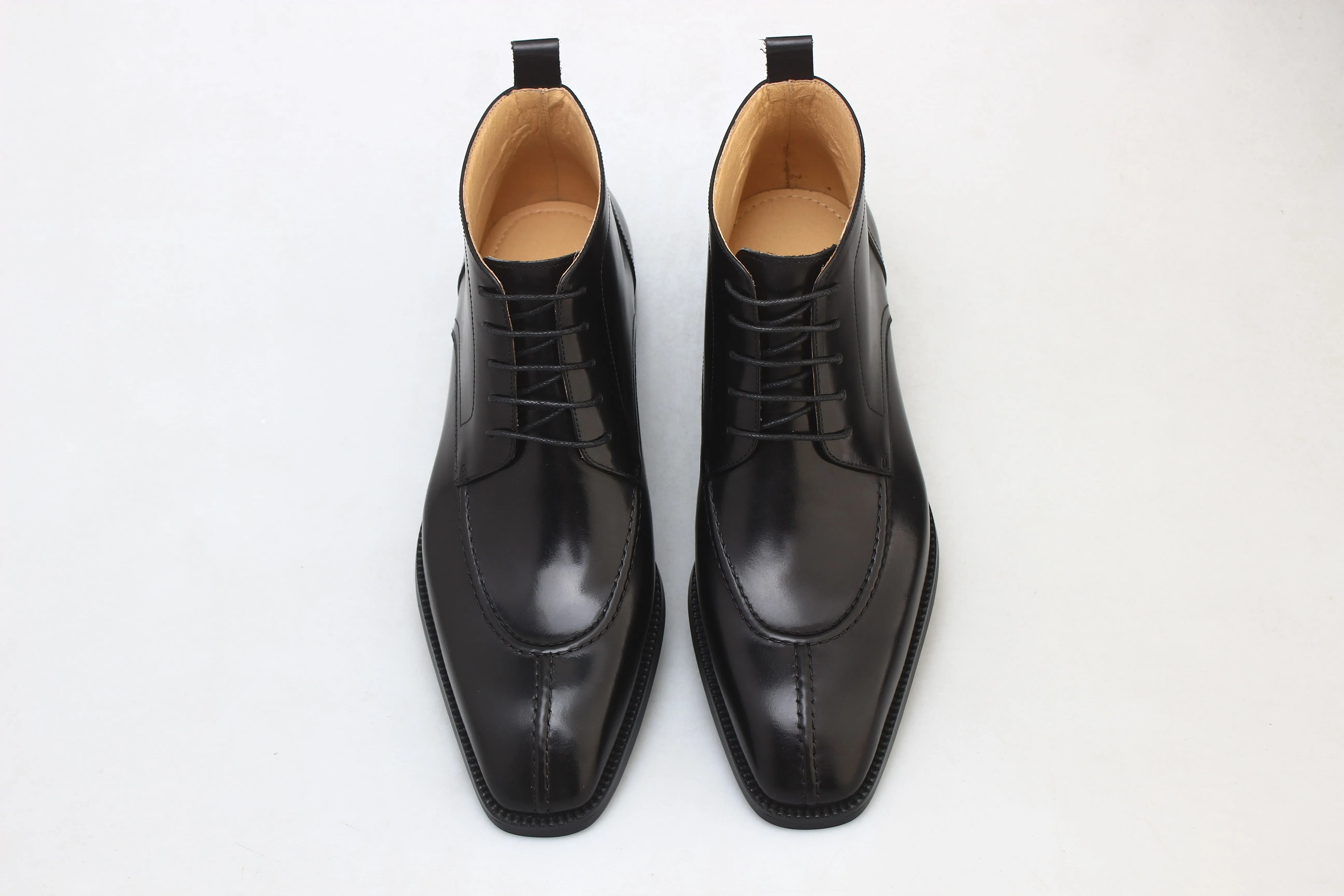 Midnight Noir Lace-Up Boots